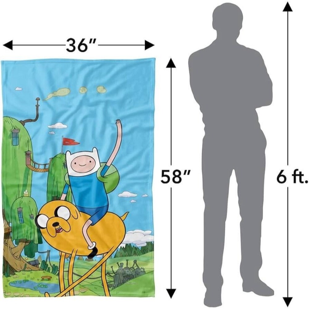 Adventure Time Best Bros Silky Touch Super Soft Throw Blanket, 36"x58" NEW - Picture 4 of 4